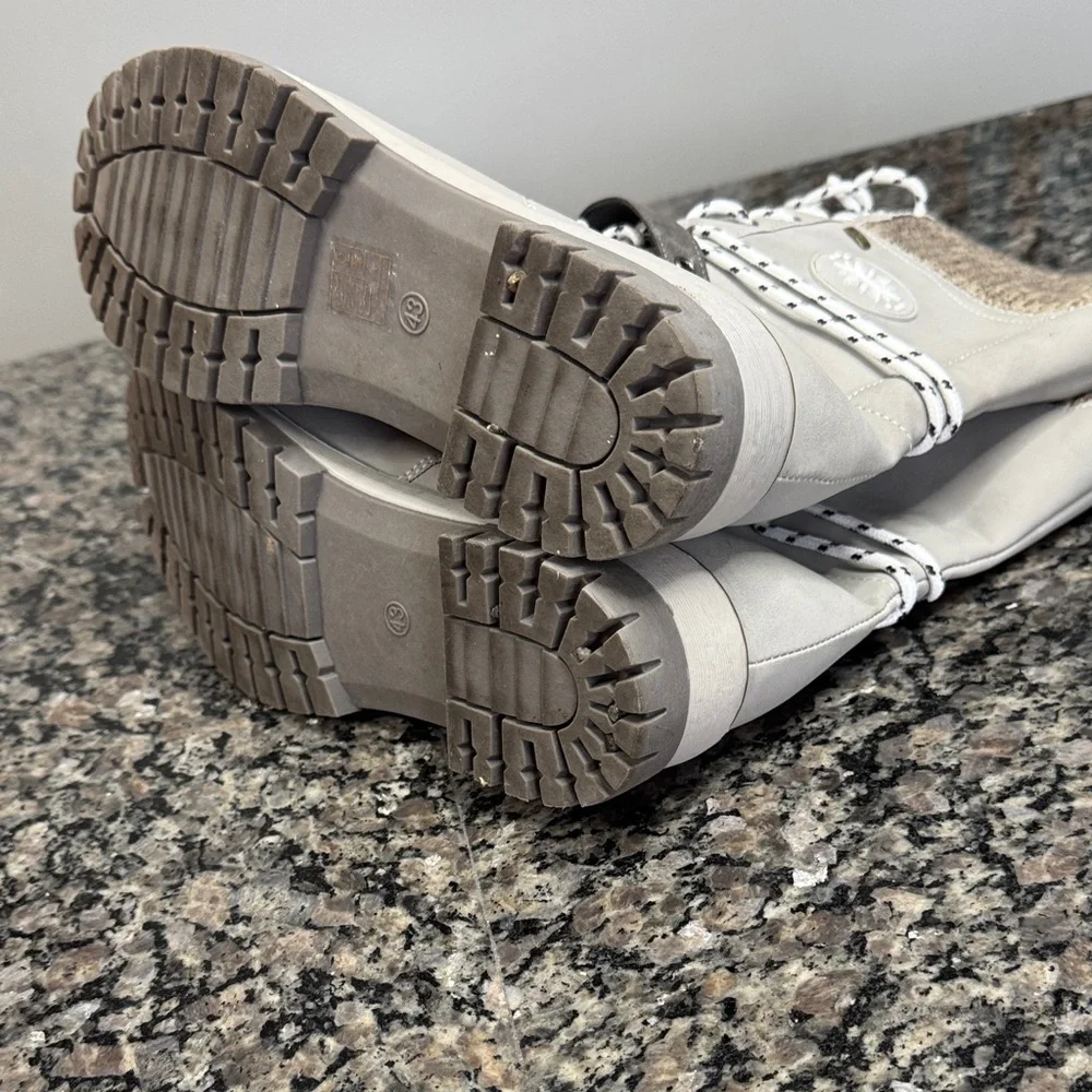 Tex Gray Winter mid calf Boots with Knit Cuff EUC 10.5 - Picture 8 of 13